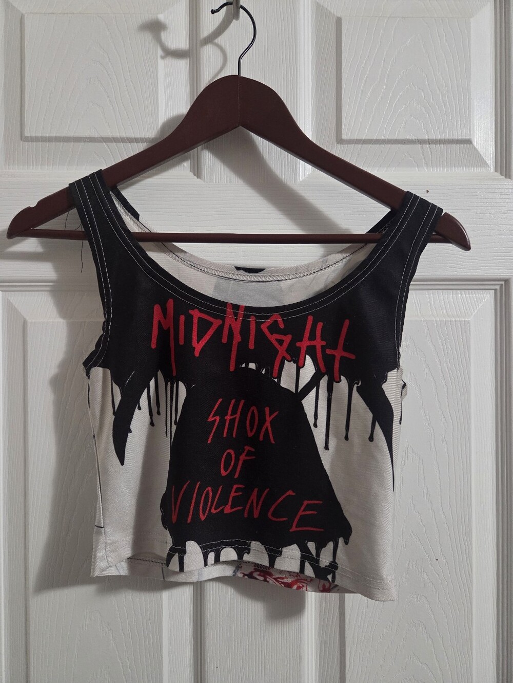 Midnight Shox of Violence Graphic Crop Tank Top
